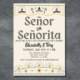 Convites Papel Picado Gender Reveal Fiesta