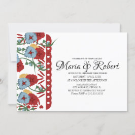 Convites Papel Picado Mexicano Wedding Greenery Vine Floral