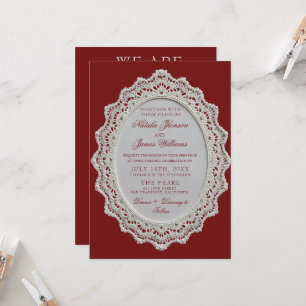 Convites Papel Retro com Renda Dinheiro Antigo Doily Foto C
