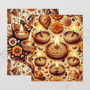 Convites Papel Scrapbook Dourado e Bronze para impressão