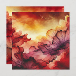 Convites Papel Scrapbook para álcool sunset de queda impres