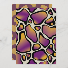 Convites Papel Scrapbook para Impressão de Vaca Roxo e Dour