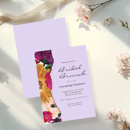 Convites Papel Torn Boho Floral Watercolor Bridal Brunch