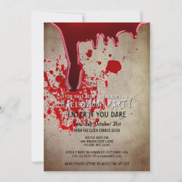 Convites Papel Vintage sangrento do Halloween