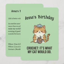 Convites Papelaria de Aniversário de Gato de Chapéu Azul Ad
