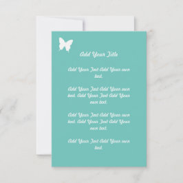 Convites Papelaria de casamento Borboleta Turquesa
