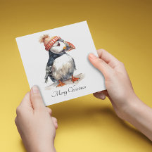 Papelaria de Festa de Natal do Puffin Alegre