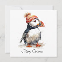 Papelaria de Festa de Natal do Puffin Alegre