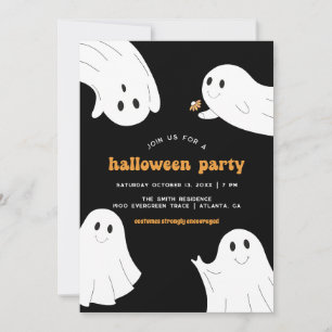 Convites Papelaria do Partido Halloween Cute Ghost Hallow