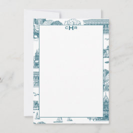 Convites Papelaria Monograma Edição de Aniversário Toile de