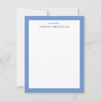 Papelaria Pessoal de Trilha Azul Francesa