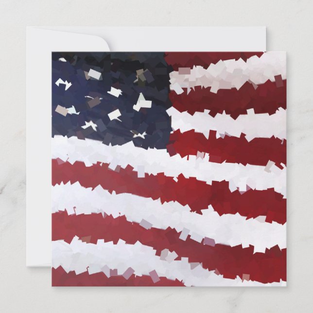Convites Paper Mache American Flag (Frente)