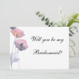 Convites Papoila púrpura ser uma proposta de dama de honra