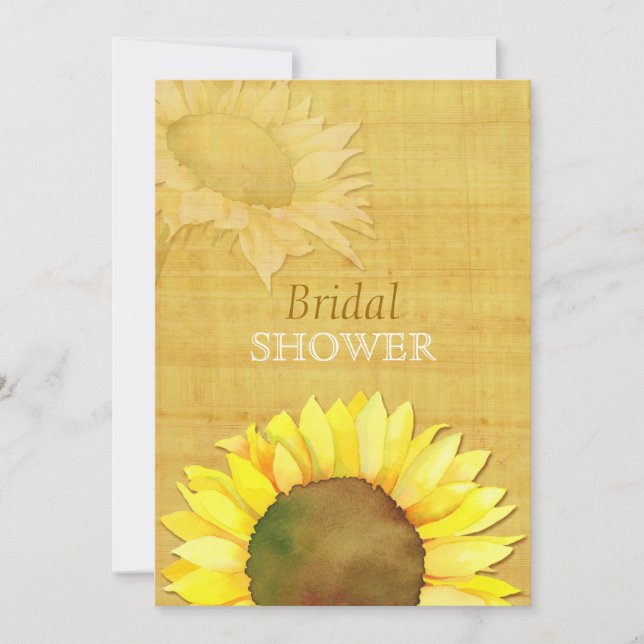 Convites Papyrus Girassol Chá de panela de queda (Frente)