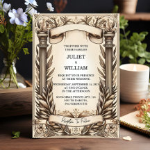 Papyrus Vintage Retro Vellum Overlay Casamento