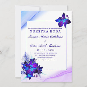 Convites Paquete de boda Orquídea Azul
