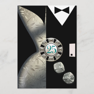Convites Par Deco Casal 25º Aniversário | prata