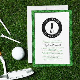 Convites Par Tee Golfer Humor Divertido Aniversário Festa P