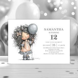 Convites para a festa de 6 anos da garota extravag
