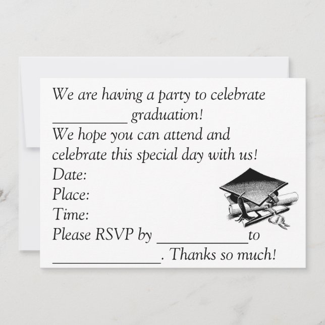 Convites para a graduação (Frente)