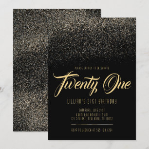 Convites para aniversário de 21 anos de Glitz e G