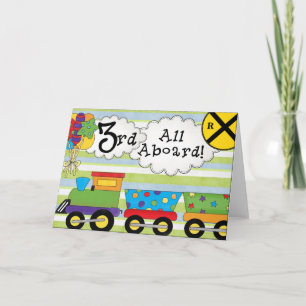 Convites para aniversário de 3 anos de Comboio de 