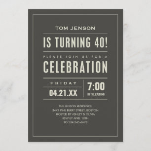 Convites para aniversário de 40 anos de grandes t