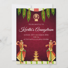 Convites para Arangetram Digital e Bharatnatyam