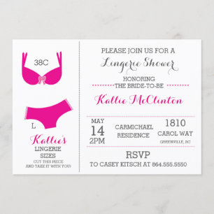 Convites para Bachelorette de Chá de panela linger