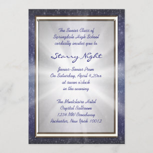 Convites para Baile de formatura de Starry Night