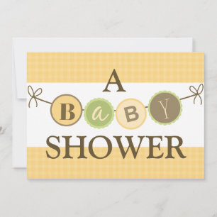 Convites para Bebê Amarelo e Verde