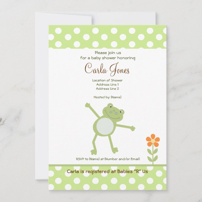 Convites para Bebê com Pulverização em Cuz 5 x 7 t (Frente)