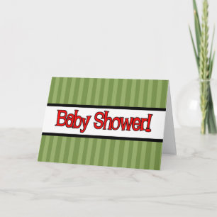 Convites para Bebê em Stripe Verde