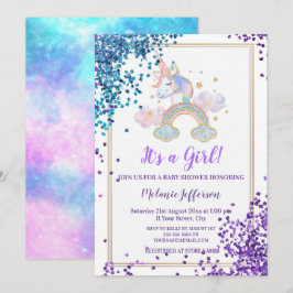 Convites para Bebê Unicorn