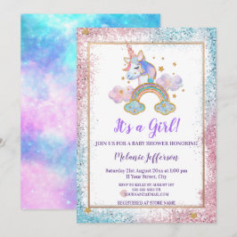 Convites para Bebê Unicorn