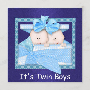 Convites para Bebês Twin BOYS