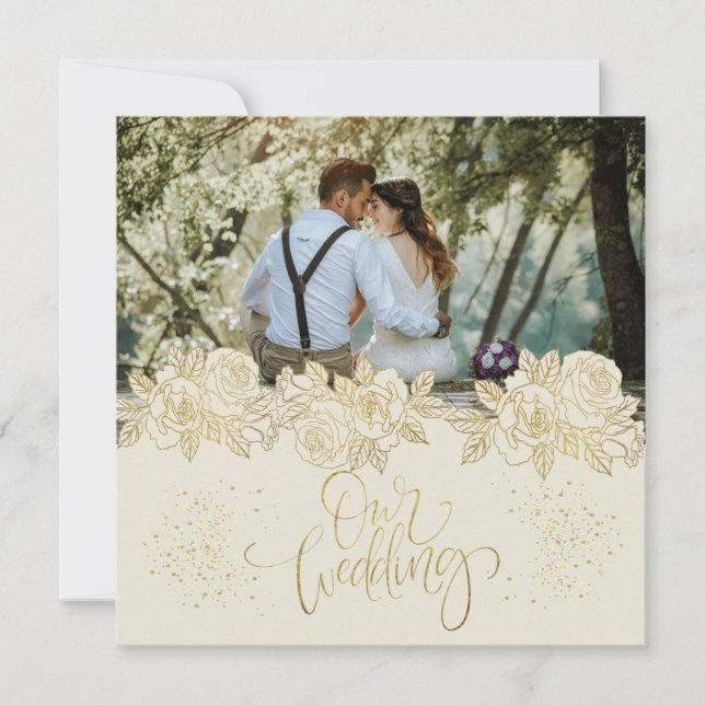 Convites para boda personalizada con foto  (Frente)