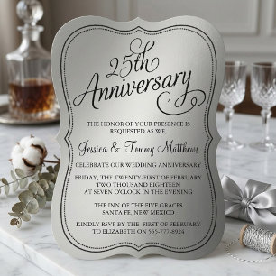 Convites para Bodas de Prata de 25 Anos