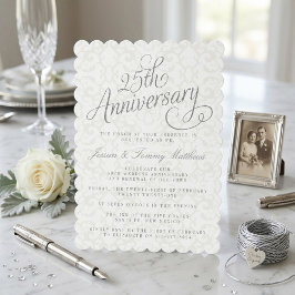 Convites para Bodas de Prata de 25 Anos de Casamen