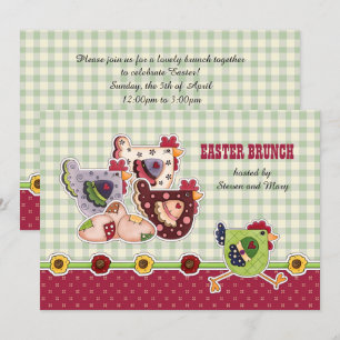 Convites para Brunch de Design de Hen Country