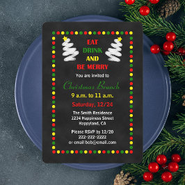 Convites para Brunch de Natal em Quadro Chalkboard