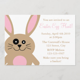 Convites para Caça ao Ovo na Páscoa De Coelho Ma