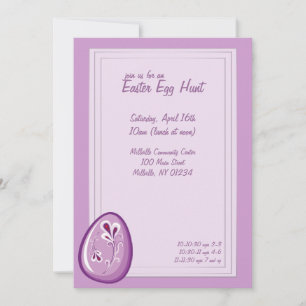 Convites para Caça ao Ovo na Páscoa Roxa