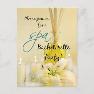Convites para Cartão-Postal de Festa Spa Bachelore