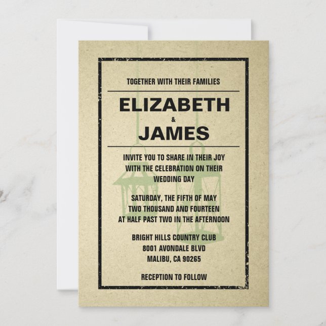 Convites para Casamento à Luz da Noite Russa (Frente)