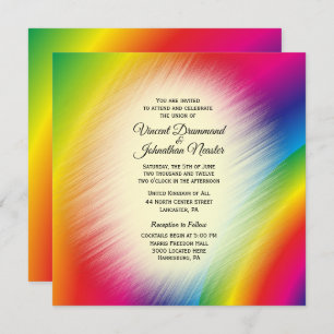 Convites para Casamento Bright Rainbow
