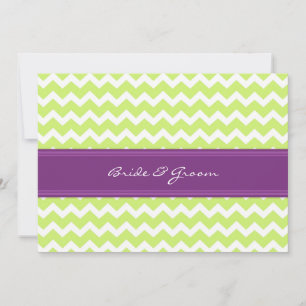 Convites para Casamento Chevron Verde