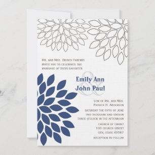 Convites para Casamento Clorítemo Floral Moderno