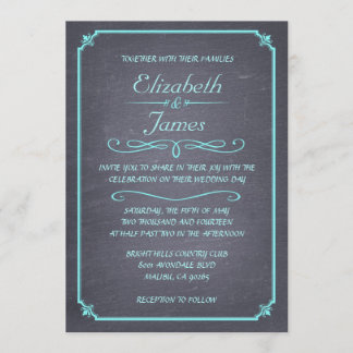 Convites para Casamento com Chalkboard Vintage
