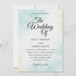 convites para casamento com coloração aquosa doura
